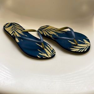 Blue/Gold flip flops